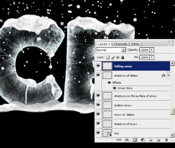 超详细！PS制作冰块积雪结合的冰雪字教程,PSDEE.COM