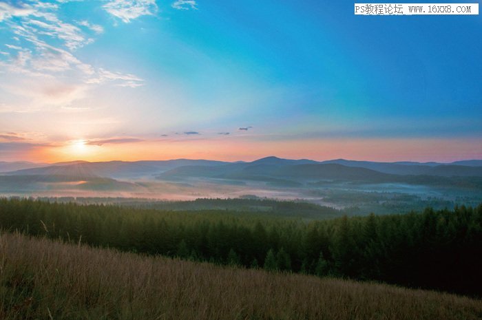 PS把灰暗的风景照片调出靓丽的色调效果,PSDEE.COM