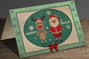 Photoshop模拟出针织效果的圣诞卡片  ​