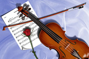 PS鼠绘逼真的红色小提琴