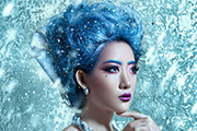 Photoshop打造完美的冬季冷色彩妆美女/冷艳美女