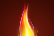 Photoshop制作漂亮的蜡烛火焰/火苗/燃烧火焰