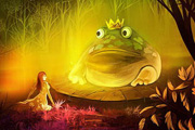 PS鼠绘漂亮的青蛙王子与公主故事插画