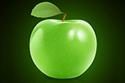 Photoshop制作一个漂亮的青苹果/绘制水果