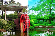 Photoshop调出<font color="red">风景</font><font color="red">照片</font>漂亮的青绿色