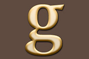 photoshop黄铜字效果